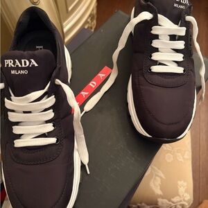 Prada Black and White Sneakers